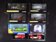 Corgi and Other - Eight predominately boxed diecast model Fire Appliances.