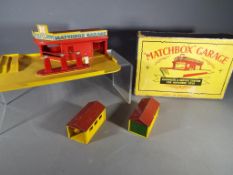 Matchbox - Matchbox garage comprising of yellow forecourt with red building,