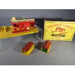 Matchbox - Matchbox garage comprising of yellow forecourt with red building,