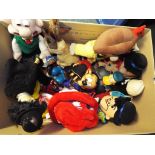 Dolls - a quantity of vintage predominantly soft toys to include various TV characters,