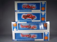 Corgi Collectibles - four diecast model fire appliances comprising US50501 Seagrave Anniversary
