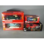 Bburago, Polistil - Four boxed Bburago and Polistil 1:18 and 1:24 scale diecast model cars.