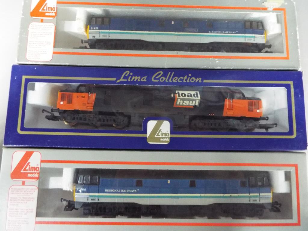 Lima - three OO gauge diesel locomotives comprising # 205091A1 op no 31465,
