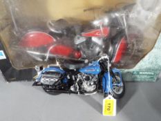 Franklin Mint Motorbike and a road rider Motorbike, entitled Indian Motorcycle (part boxed) [2].