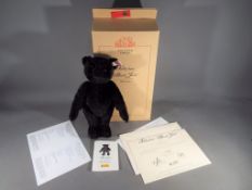 Steiff - a Steiff teddy bear entitled Black Jack issued in a limited edition #356 with gold