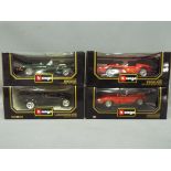 Bburago / Burago - Four 1:18 scale diecast model motor vehicles by Bburago comprising # 3007