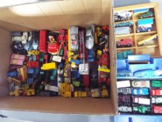 A large quantity of unboxed diecast model motor vehicles in various scales, predominantly playworn,