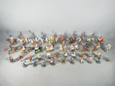A collection of approximately 40 metal soldiers by del Prado and others from the Cavalry of the