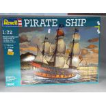 Revell - Pirate Ship 1:72 scale plastic model kit #05605, appears factory sealed.