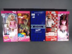 Barbie - five boxed Barbie dolls by Matel to include Shampoo Magic #14457,