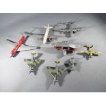 Dinky - A mixed group of eight unboxed predominately Dinky Aircraft.