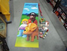 Unused Retail Stock - A point of sale Playmobil poster approximately 180 cm (h),