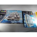 Revell - two boxed kits, Level 5, 1:96 scale Cutty Sark # 05422 and 1:150 scale Gorch Fock # 05417,