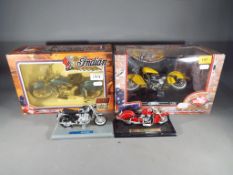 Guetoy - two Guetoy diecast model motorbikes 1/10 scale from the Indian Collection,