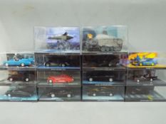 Eaglemoss - Fourteen Eaglemoss Batman collectors vehicles all contained in perspex cases,