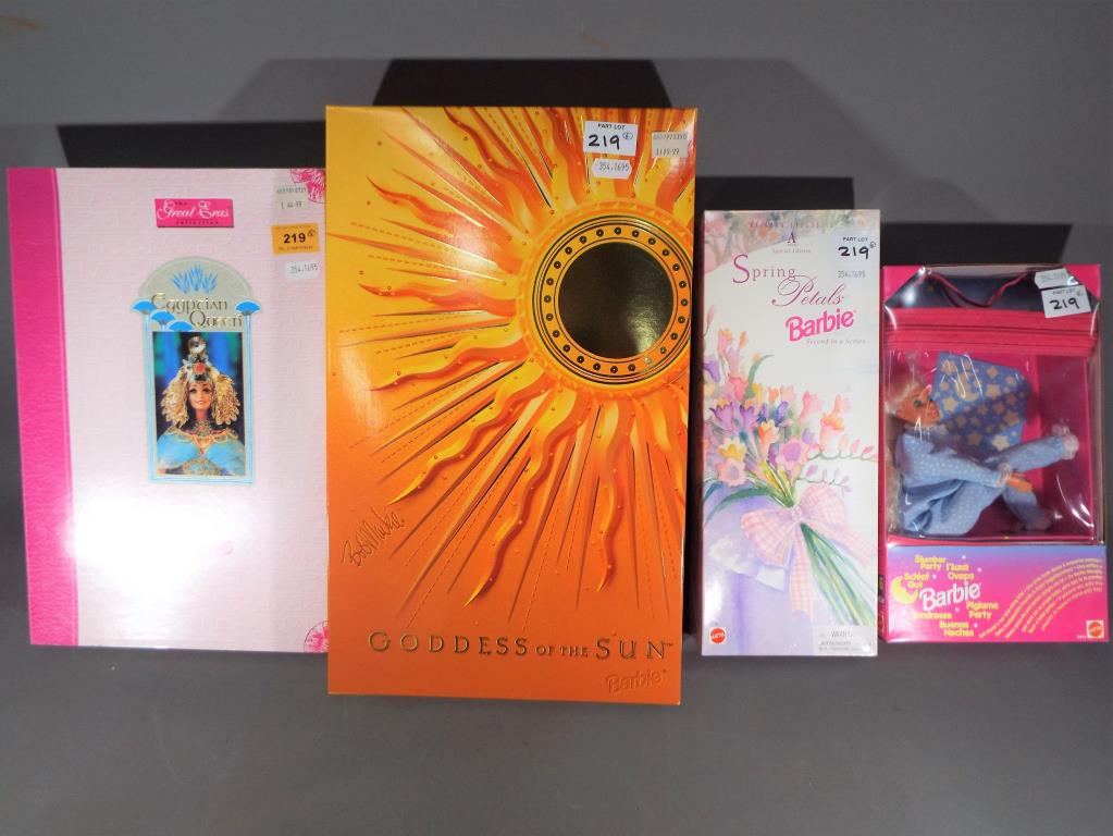 Barbie - boxed Barbie dolls by Matel to include Goddess Of The Sun #14056, Egyptian Queen #11397,