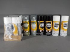 Citadel Model Paint - twelve 400 ml Citadel model spray paint cans to include Chaos Black,