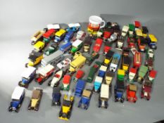 Matchbox - In excess of 60 unboxed Matchbox diecast model vehicles in various scales.