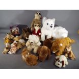 Bears - a quantity of soft toys to include a Lapland animal, Meerkat Keel K toys, Rabbit by Leosco,