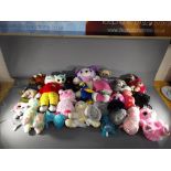 A quantity of bears and soft toys to include Ty, PMS and similar.