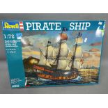 Revell Pirate Ship 1:72 scale model kit #05605 in factory sealed box.