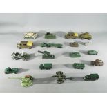 A collection of unboxed diecast military vehicles to include Budgie, Britains, Crescent, Corgi,