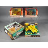 Britains - Three boxed model Farm implements by Britains.