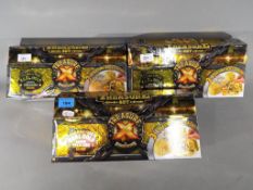 Three sets of Legends of Treasure with 10 Levels of Adventure in factory sealed boxes.