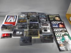James Bond Car Collection - 16 predominately Boxed diecast model cars from The James Bond Car