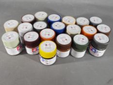 Tamiya- twenty Tamiya Color 10ml jars of acrylic paint - a mix of various colours.