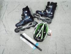 A pair of street line roller boots size 8,