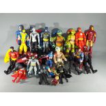 Marvel, Playmates, Hasbro and Others - Over 20 unboxed action figures in various scales.