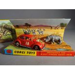 Corgi Toys - A boxed Corgi 256 Volkswagen 1200 "East African Safari" The model is in orange and is