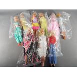 Barbie - eight Barbie dolls and one Barbie's Sister, all fully clothed,