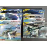 Zvezda Kits - 8 boxed 1:72 scale model kits, Russian military aircraft and helicopters,