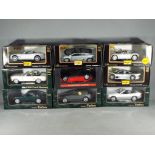 Superior Models, Maisto and others - Nine boxed diecast 1;24 scale model cars.