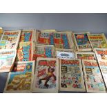 A collection of comics and similar from the 1970's comprising The Beano, Topper, Cracker, Bullet,