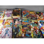 A quantity of DC and Marvel comics to include Blackhawk, Cage, Sgt Rock, Hawkman, Captain Atom,