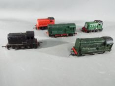 Five unboxed OO gauge diesel locomotives to include 3 x Triang R253,