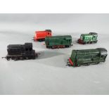 Five unboxed OO gauge diesel locomotives to include 3 x Triang R253,