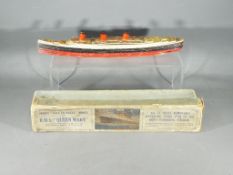 Chad Valley - A boxed Chad Valley "Take to Pieces" model of the RMS Queen Mary Liner.