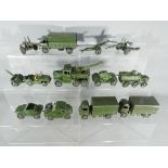 Dinky Toys - twelve military Dinky vehicles to include #623, #688,