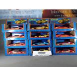 MSB - 19 boxed Metal and plastic friction Toyota model cars by MSB.