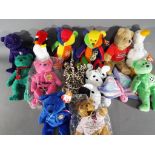 A box of Ty beanie babies and similar.