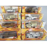 LOMO-AVM (USSR) - Eight 1:43 scale diecast model military vehicles contained in original window