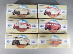 Corgi - Six boxed diecast model coaches from the Classic Commercials from Corgi range including #