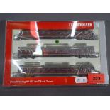 Fleischmann - A Fleischmann N gauge three unit Diesel rail coach series 612 of the DB, epoch IV,