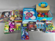 Colouring Books, Ty Beanies, Shopkins and Others - A collection of retail stock toys and games.