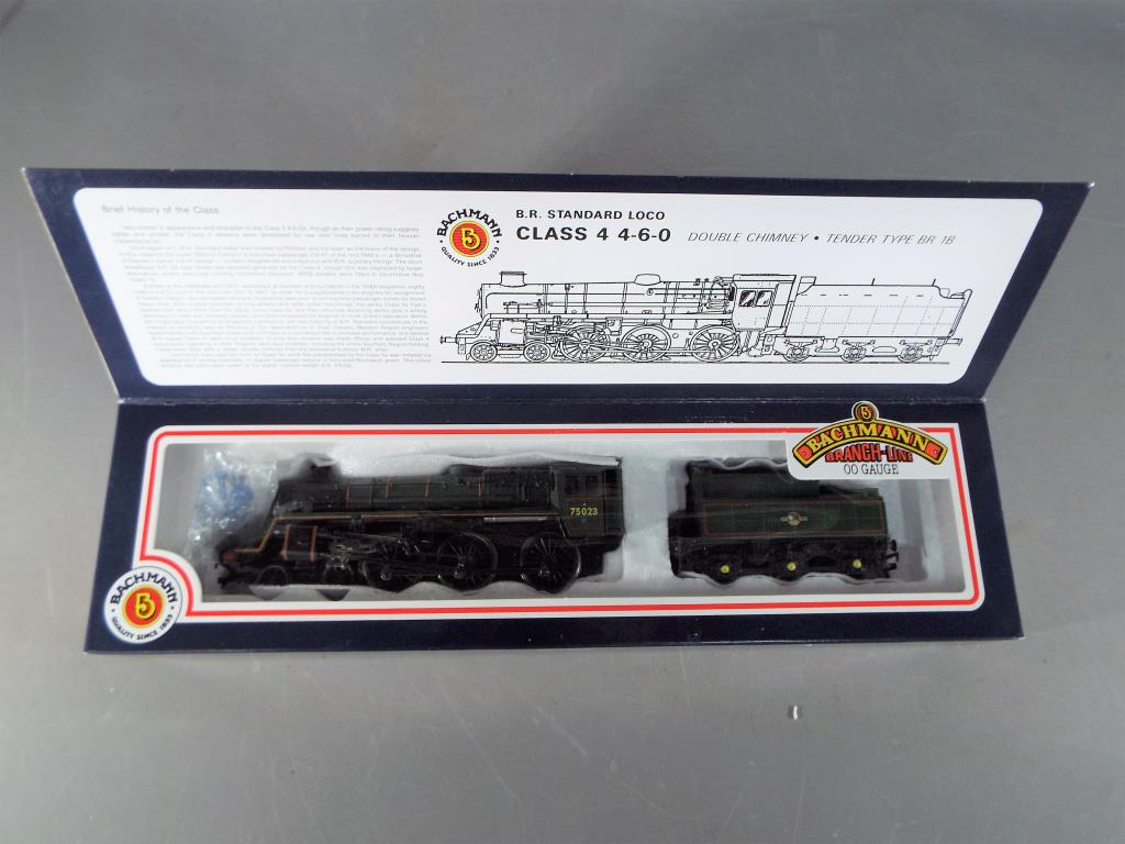 Bachmann Branch Line - an OO gauge BR standard class 4 locomotive and tender 4-6-0, op no 75023,