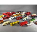 Corgi, Joal, - A collection of 22 unboxed diecast model buses in various scales.